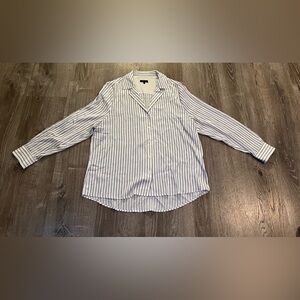 Quince Washable Stretch Silk  Notch Colar Blouse